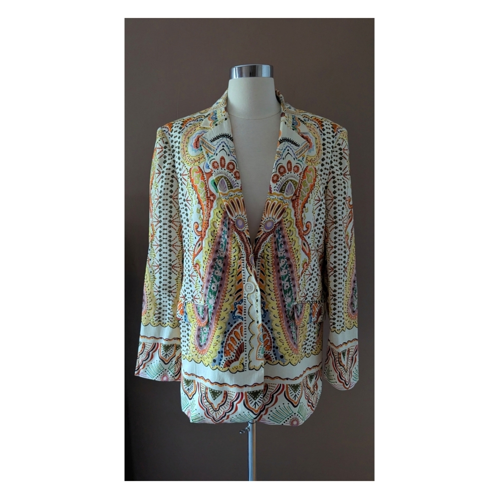 Zara Paisley Print Blazer